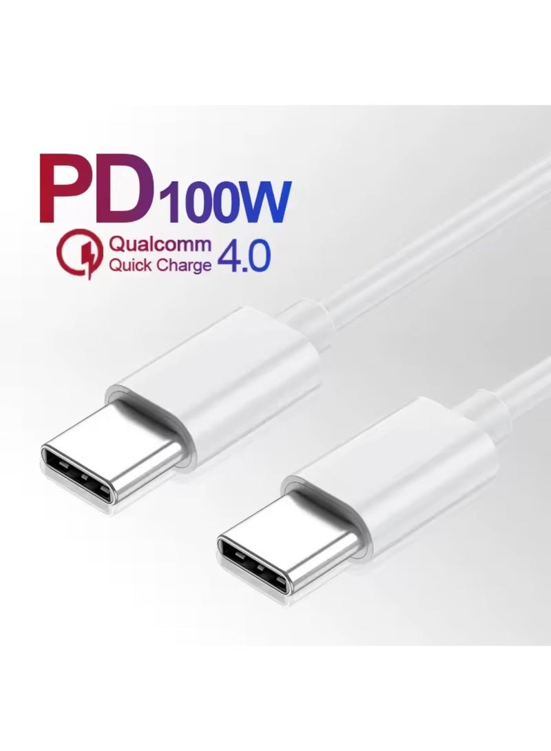 فوسيبورو كابل شحن سريع USB-C إلى USB-C بقدرة 100 واط PD متوافق مع iPhone 15 وiPhone 16 وiPhone 17 وسامسونج Galaxy وشاومي Redmi وPOCO – كابل Type-C مع علبة - Image 3