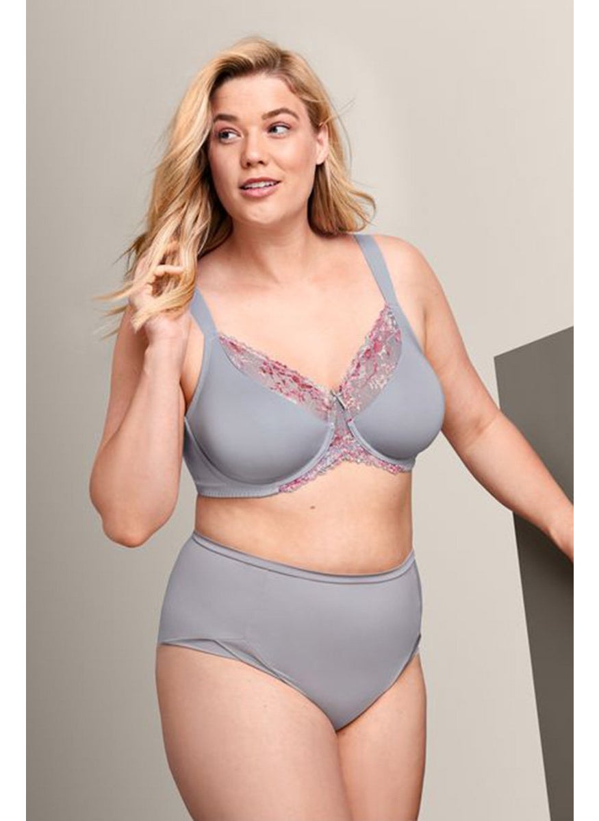 Tchibo Women Non Padded Underwired Shrinking Bra, Grey  - Image 2