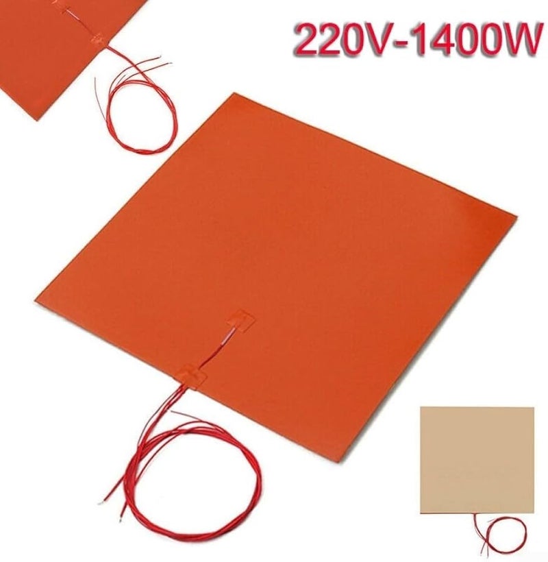 1400 واط 220 فولت 19.69 بوصة سجادة تدفئة سيليكون للطابعة ثلاثية الأبعاد تسخين سريع ومتساوي لسرير طباعة كبير - Image 4