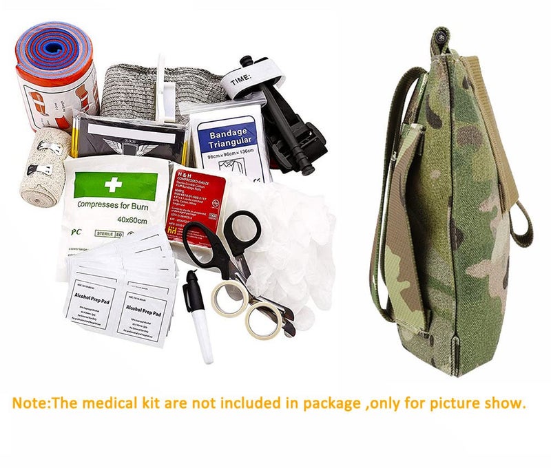 KRYDEX Tactical Blow Out Kit Bag Medical Pouch First Aid Bag IFAK Pouch with MOLLE and Belt Loop (MC) - Image 3