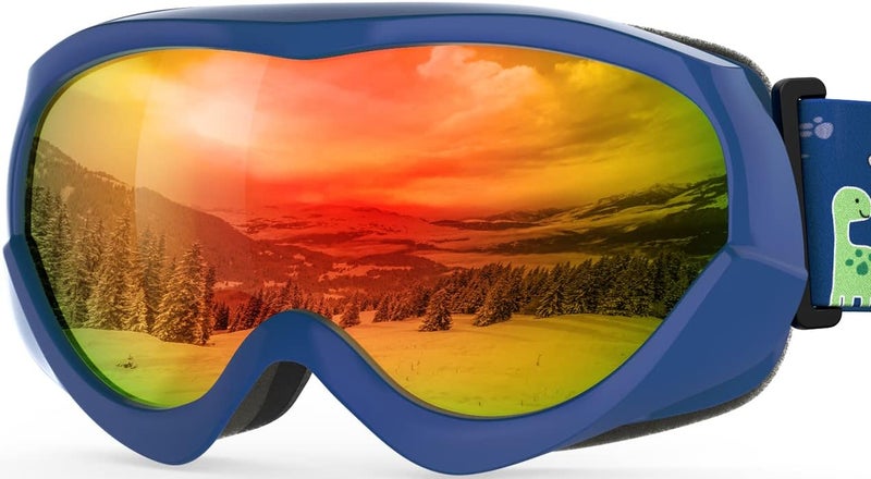 OutdoorMaster Kids Ski Goggles - Helmet Compatible Snow Goggles for Boys & Girls with 100% UV Protection - Image 1