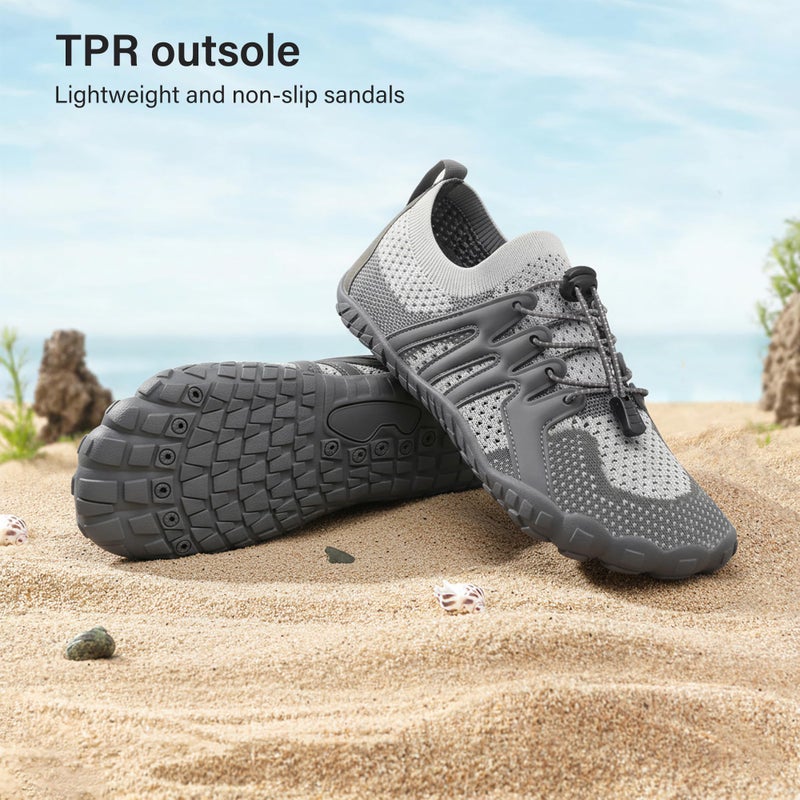 Stelle Water Shoes for Women Men, Quick-Dry Barefoot Aqua Shoes for Beach, Swim, Pool, Boating & Yoga, Lightweight Water Shoes for Adult (Charcoal,7) - Image 3