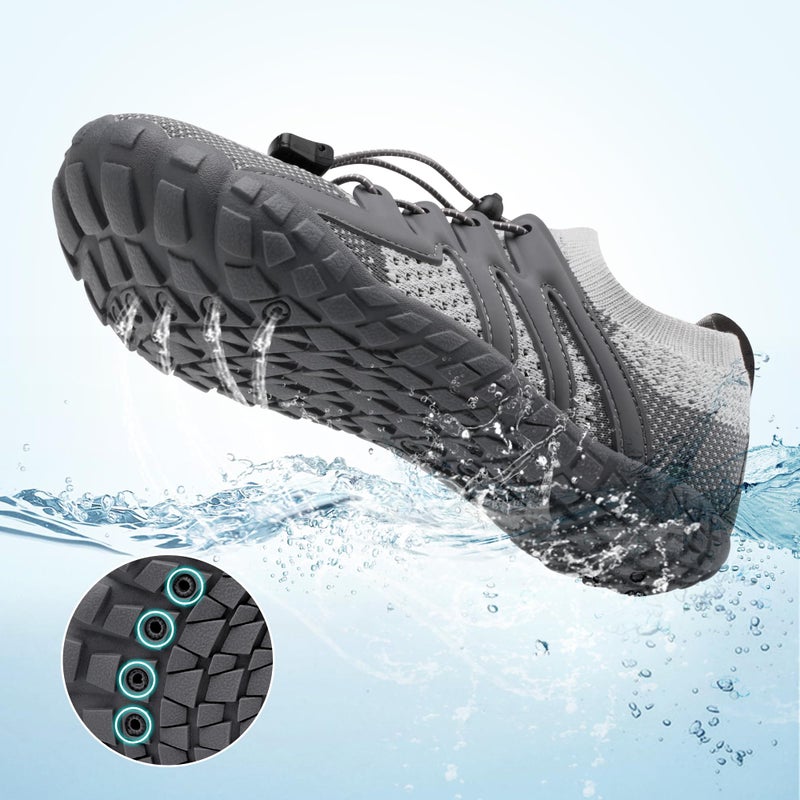 Stelle Water Shoes for Women Men, Quick-Dry Barefoot Aqua Shoes for Beach, Swim, Pool, Boating & Yoga, Lightweight Water Shoes for Adult (Charcoal,7) - Image 5