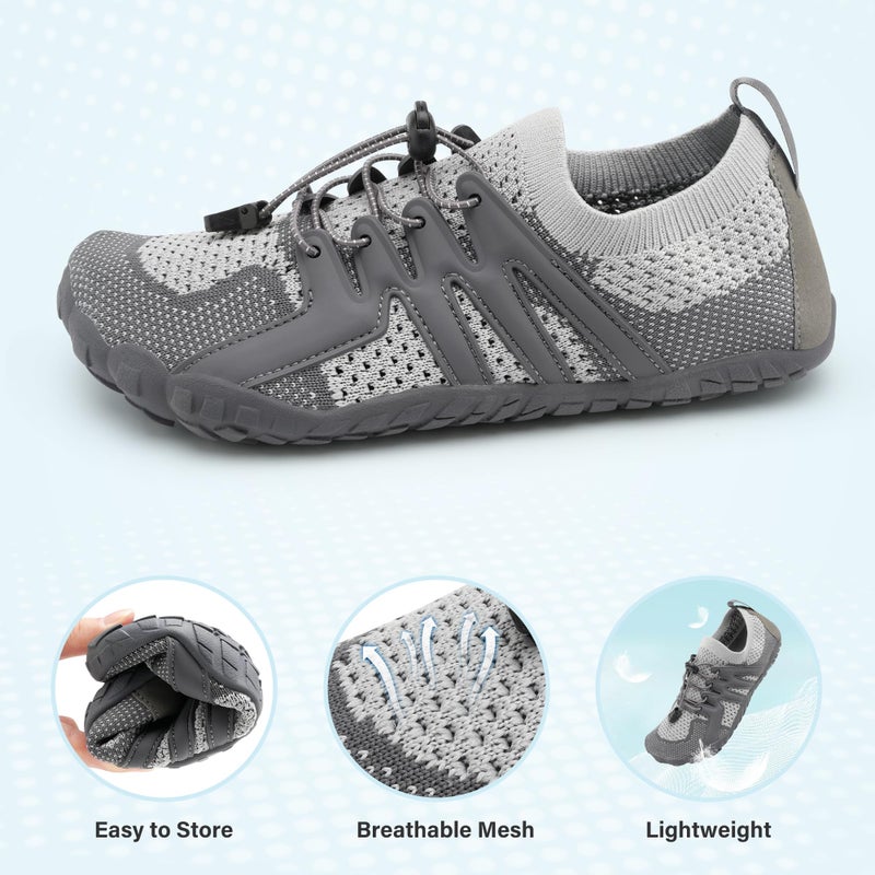 Stelle Water Shoes for Women Men, Quick-Dry Barefoot Aqua Shoes for Beach, Swim, Pool, Boating & Yoga, Lightweight Water Shoes for Adult (Charcoal,7) - Image 4
