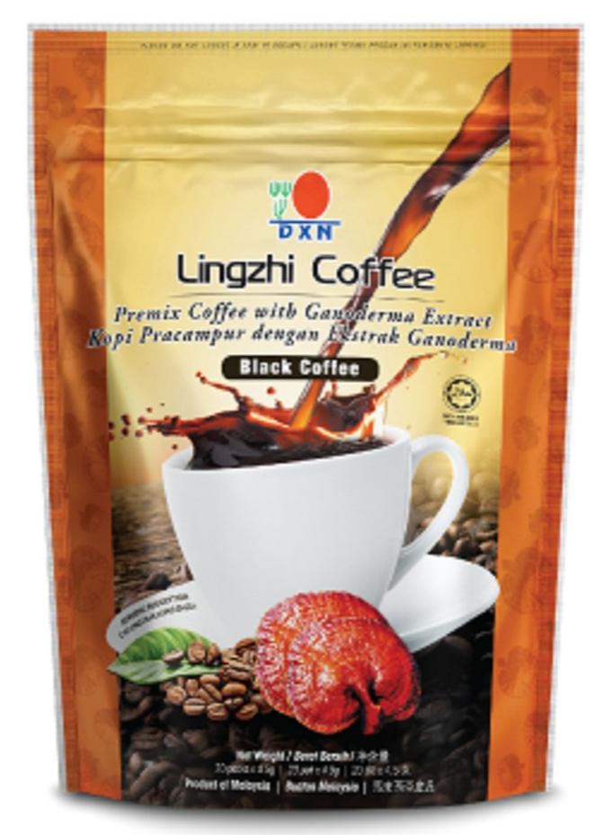 قهوة لينجزي السوداء مع الجانوديرما