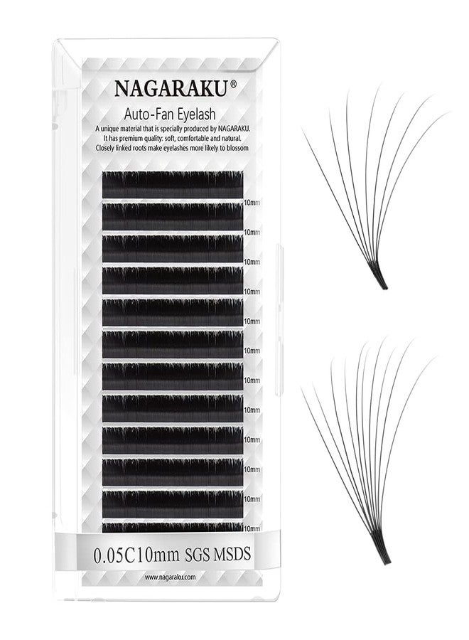 NAGARAKU Easy Fan Eyelash Extensions Volume Lash Rapid Blooming Cluster For Beginners Soft Professional Lash Supplies (8mm, 0.07 C) - Image 2