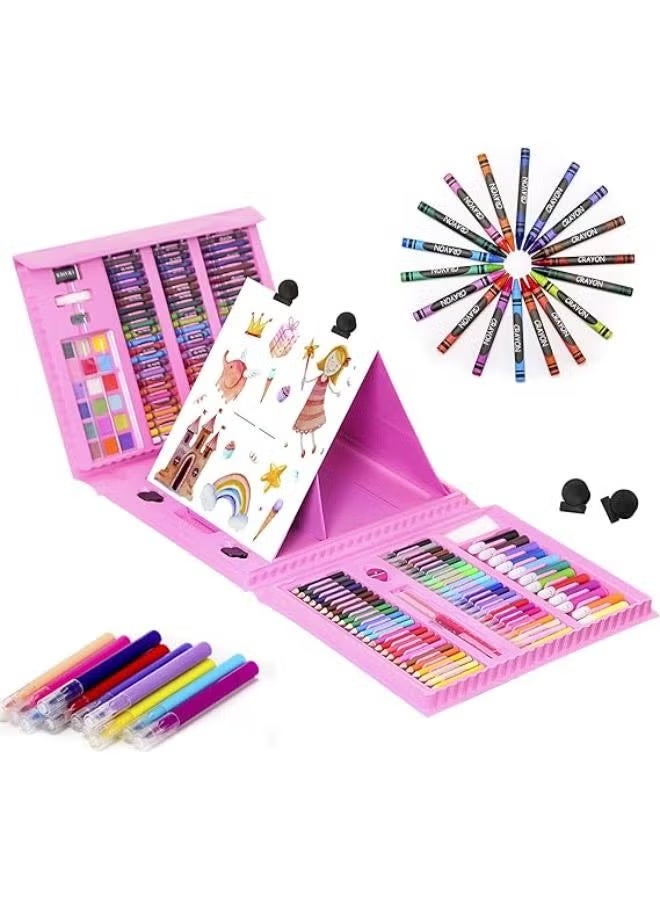 H & B Art & Drawing kit for Kids, 208 PCS Pink - Image 2