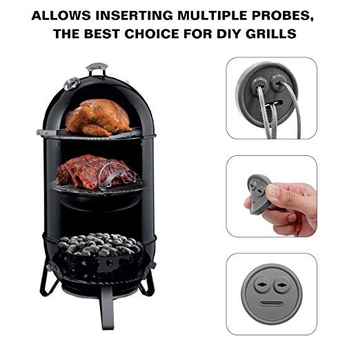 YAOAWE 3 Pack Meat Thermometer Probe Grommet for Grill, Replacement for Weber 85037 Smokey Mountain Cookers Accessories, and Other Grills Probes Port - Image 4