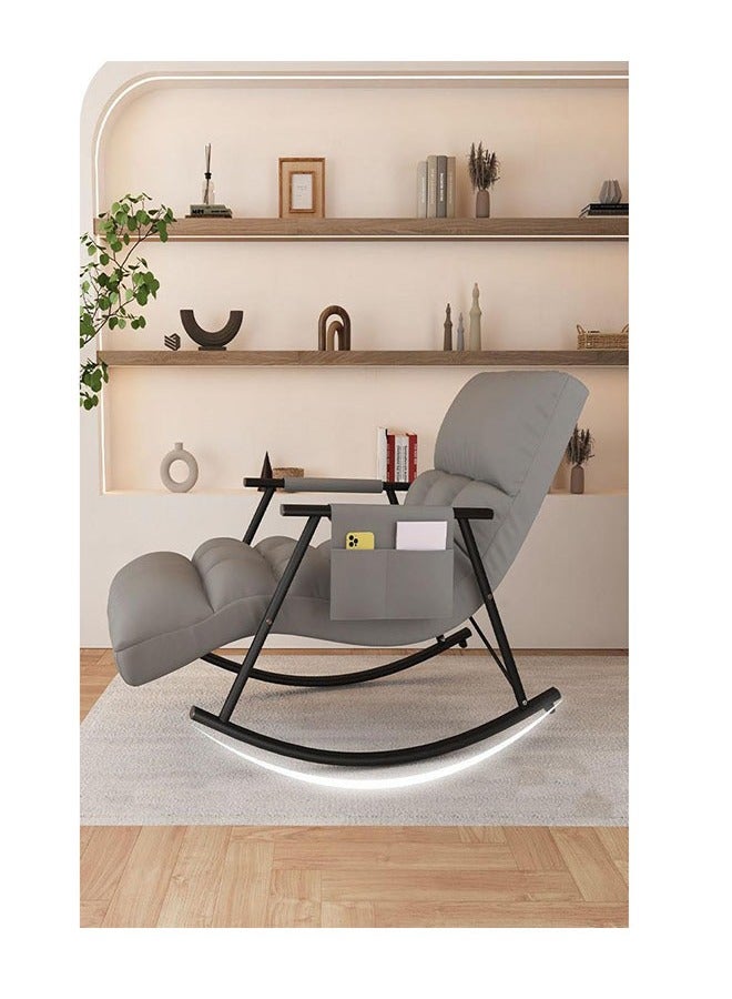 NKX Rocking chair recliner upgraded version Grey black legs (tech fabric + adjustable) - Image 4
