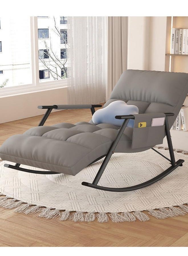 NKX Rocking chair recliner upgraded version Grey black legs (tech fabric + adjustable) - Image 5