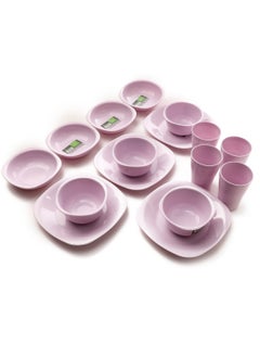 16-Piece Dinnerware Medium Plates Set (Flat Plat size 23 cm-Deep Plate Size 16 cm-Bowl Size 800 ml-Cup Size 300 ml)-Light Purple Lilac - pzsku/Z140B56A2A3A34B84EBF7Z/45/_/1731333687/a3eda469-0ab8-4c6c-9790-7eeb2a4bb281