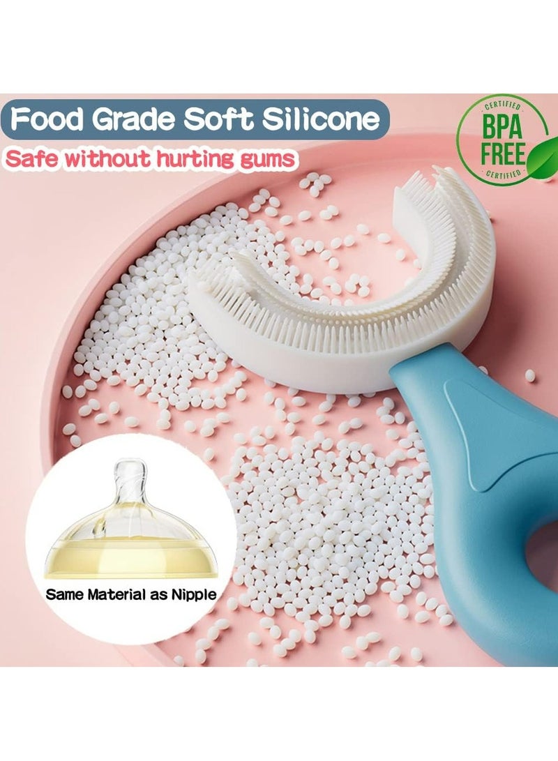 Fanski 2 PCS U-Shaped Toothbrush Kids, Manual Whole Mouth for Age 2-6, 360° Oral Teeth Cleaning Design - Image 3