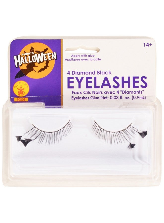 RUBIE'S Rubies Black And 4 Diamonds Eyelashes And Adhesive - Image 2