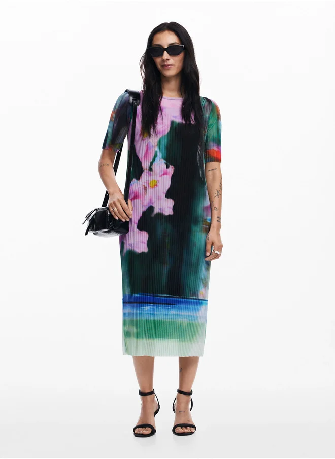 DESIGUAL Floral midi dress