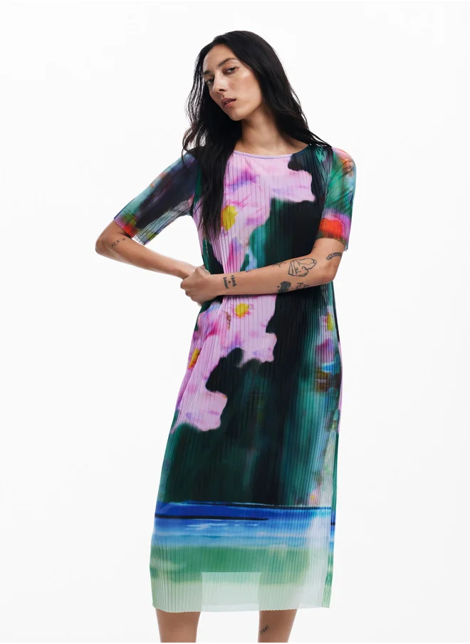 DESIGUAL Floral midi dress