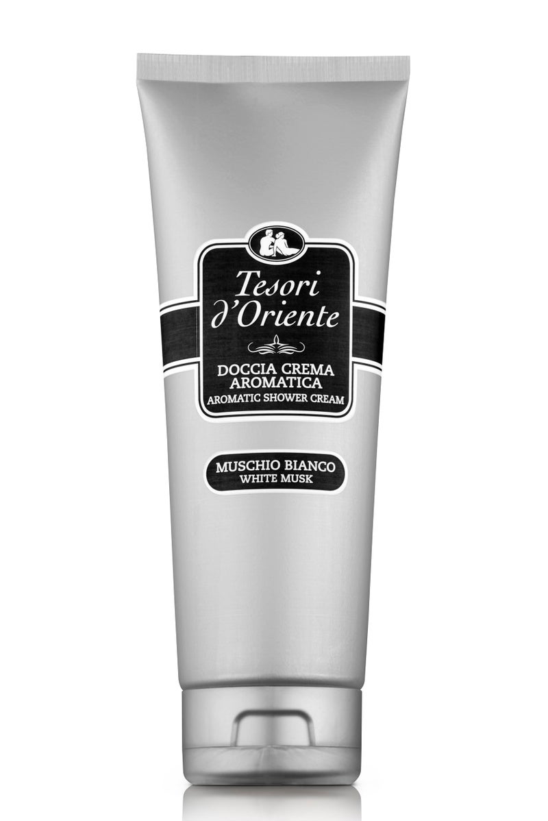 Tesori d'Oriente Tesori d'Oriente Shower Cream Gel Womens, Moisturizing Body Wash For Women, Travel Size Body Gel with Skin Care Essentials-250 Ml-8.45us Fl Oz-[Italian Import ]-(White Musk)