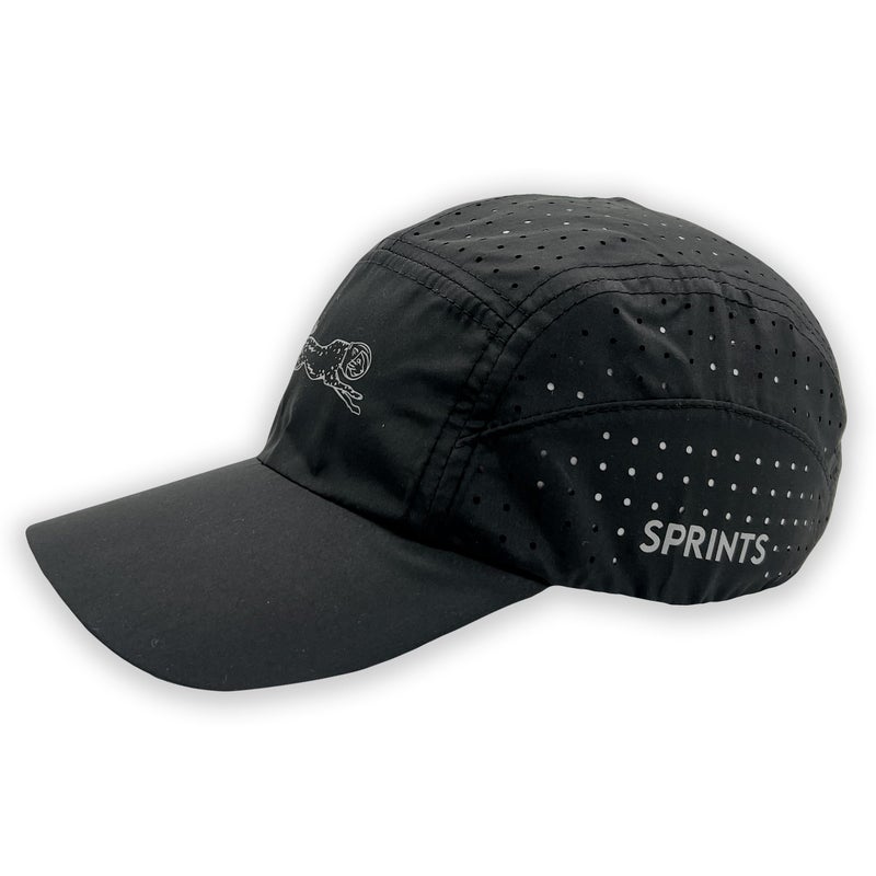 Sprints قبعة سباق هايبرج عالية الأداء من سبرينتس | قبعة رياضية خفيفة الوزن وسريعة الجفاف للجري، مقاس واحد، للجنسين (أسود فيكتوري سبرينتس) - Image 1