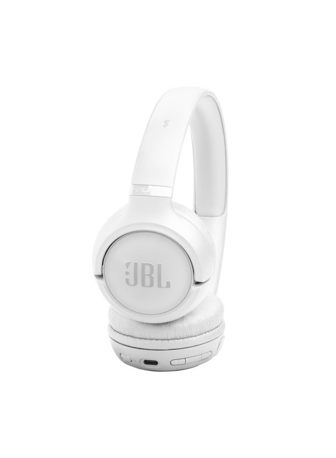 JBL Tune 530Bt Wireless On Ear Headphones Pure Bass Sound 76H Battery Hands Free Call Plus Voice Aware Multi Point Connection Lightweight And Foldable White - Image 5