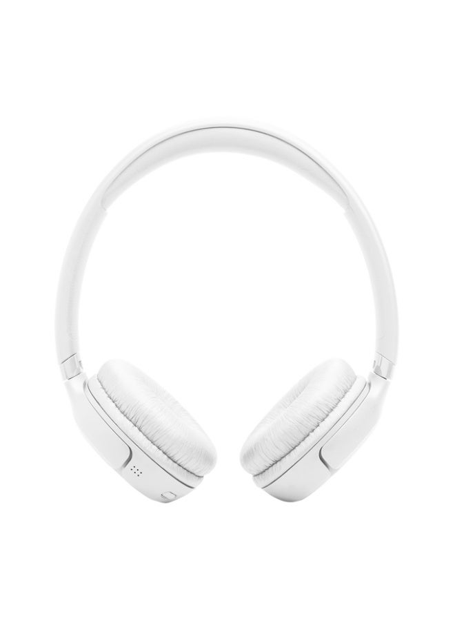 JBL Tune 530Bt Wireless On Ear Headphones Pure Bass Sound 76H Battery Hands Free Call Plus Voice Aware Multi Point Connection Lightweight And Foldable White - Image 2