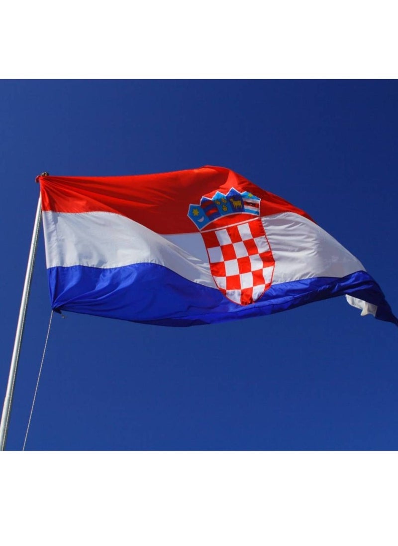 Vitacelli CROATIA Flag National Day Durable Long Lasting For Outdoor And Indoor Use For Building Home And Car Decoration 150X90CM  - Image 2