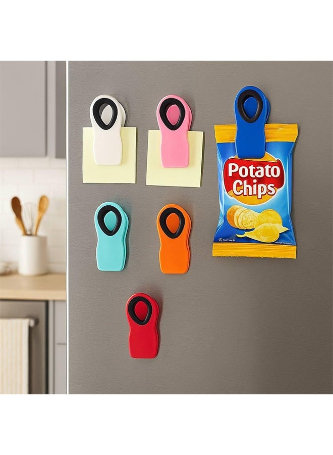 Clips for chips, magnetic, pack of 6, bag clips, for chips, food containers, for the fridge. - Image 4