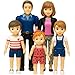 TOMLEON Family Dollhouse People  Doll House People Figures  5 Poseable Action Figures Incl Mom Dad Sister Brother Toddler  Small Dolls for Dollhouse  Dollhouse Dolls Family - Image 4