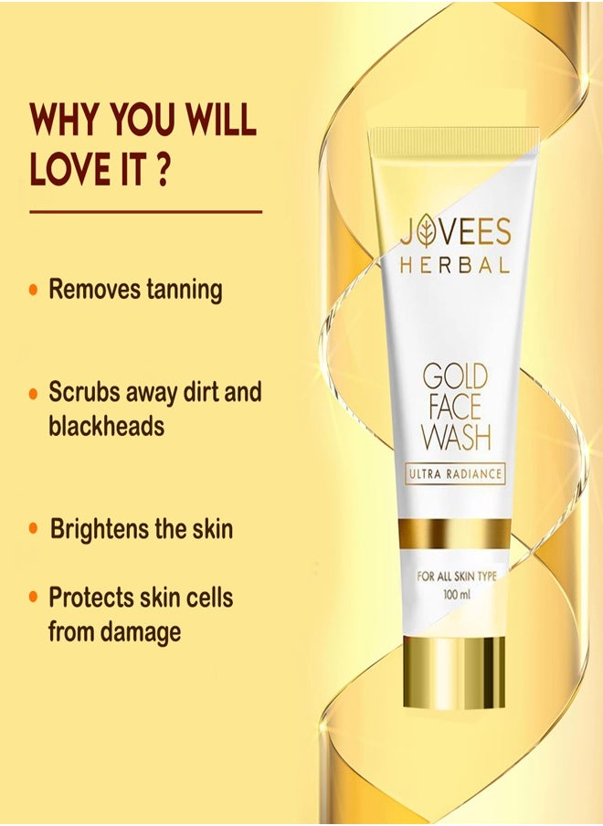 JOVEES HERBAL Jovees Face Wash Gold 100 Ml  - Image 3