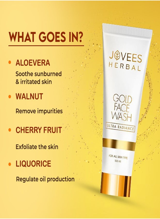 JOVEES HERBAL Jovees Face Wash Gold 100 Ml  - Image 2