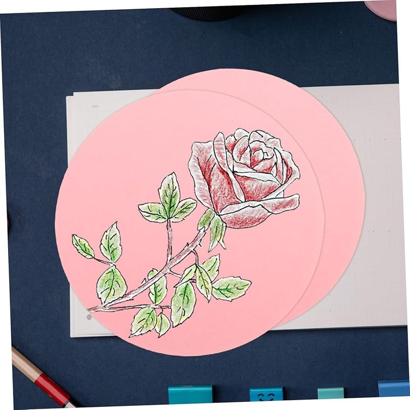 20 قطعة من دوائر ورق البطاقات المستديرة مقاس 8 بوصات للرسم الفني والرسم التخطيطي والحرف اليدوية DIY - Image 5