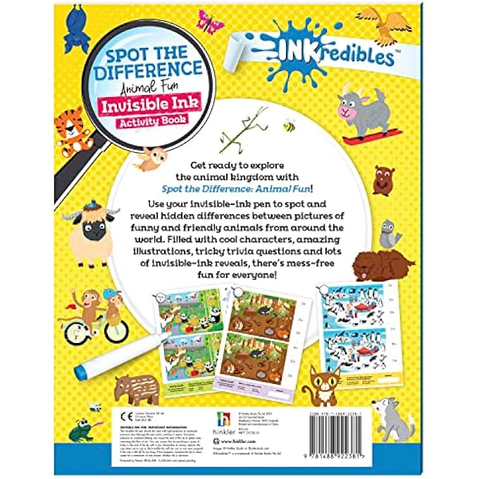 807033 INKREDIBLES SPOT THE DIFFERENCE ANIMAL FUN ACTIVITY BOOK - Image 5