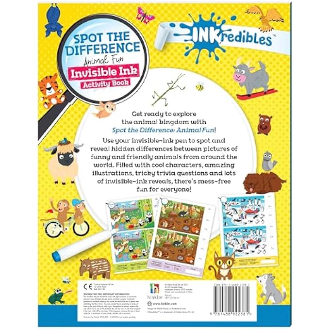 807033 INKREDIBLES SPOT THE DIFFERENCE ANIMAL FUN ACTIVITY BOOK - Image 2