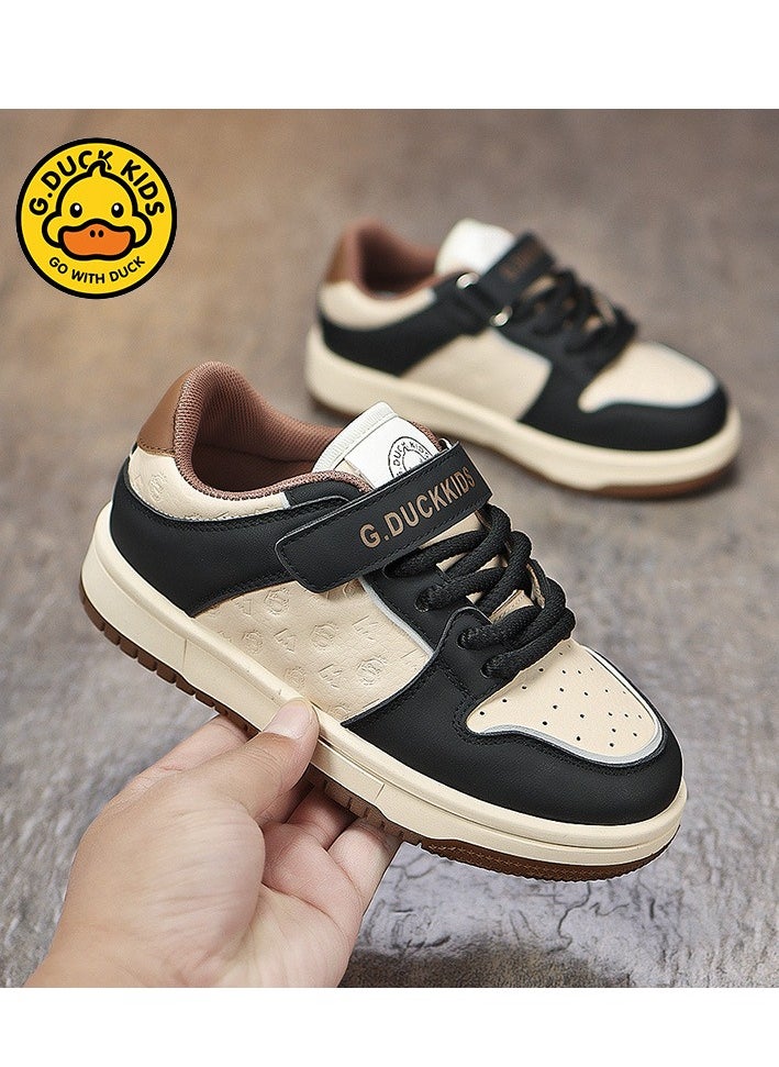 G.DUCK - Children's Leather Waterproof Board Shoes, Casual Flat Shoes - Image 1