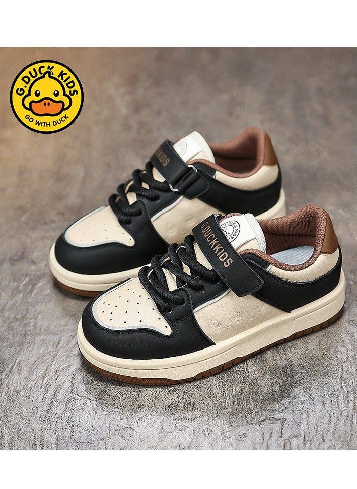G.DUCK - Children's Leather Waterproof Board Shoes, Casual Flat Shoes - Image 1