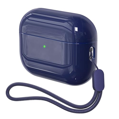 DamonLight Case for AirPods Pro 3 NeverSretchOut DamonLight ShockProof Protective Semi Hard Silicone Case Compatible with Apple Airpods Pro 3rd Generation Midnight Blue - Image 1