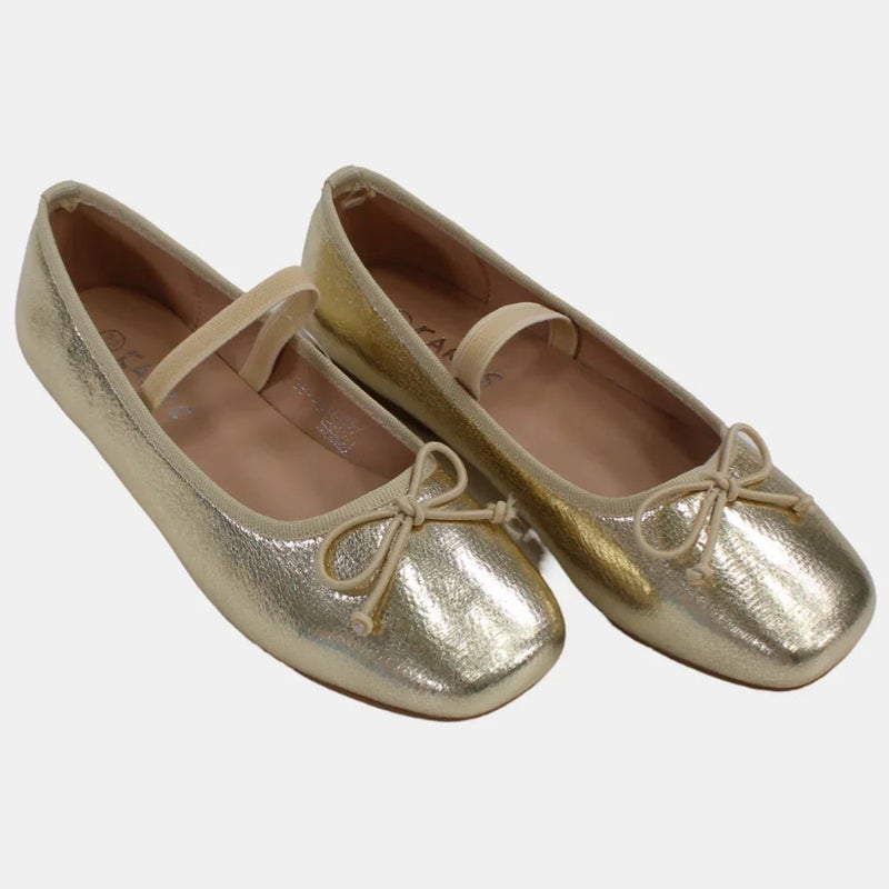 Our kids Girls Leather Ballerina Shoes - Shiny Colors - Image 1