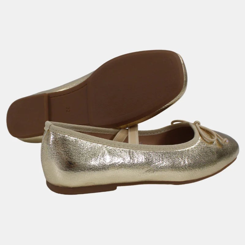 Our kids Girls Leather Ballerina Shoes - Shiny Colors - Image 3