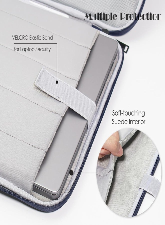 ProElife 13 Inch Laptop Sleeve for MacBook Neo, Retractable Handle, Navy - Image 5