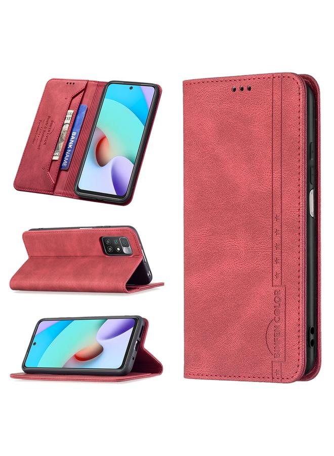 Case For Xiaomi Redmi 10 Magnetic RFID Blocking Anti-Theft Leather Case with Holder & Card Slots & Wallet