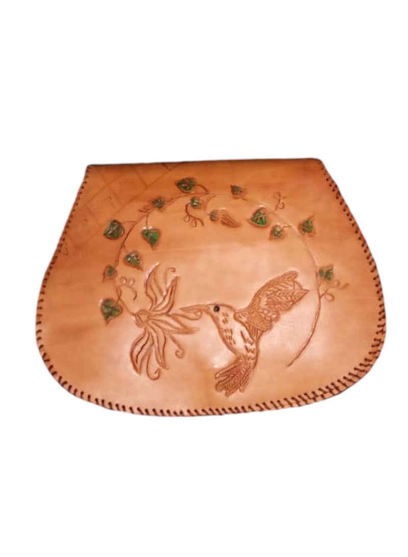 Sheer Fashionable Leather Crossbody Bag - Image 1