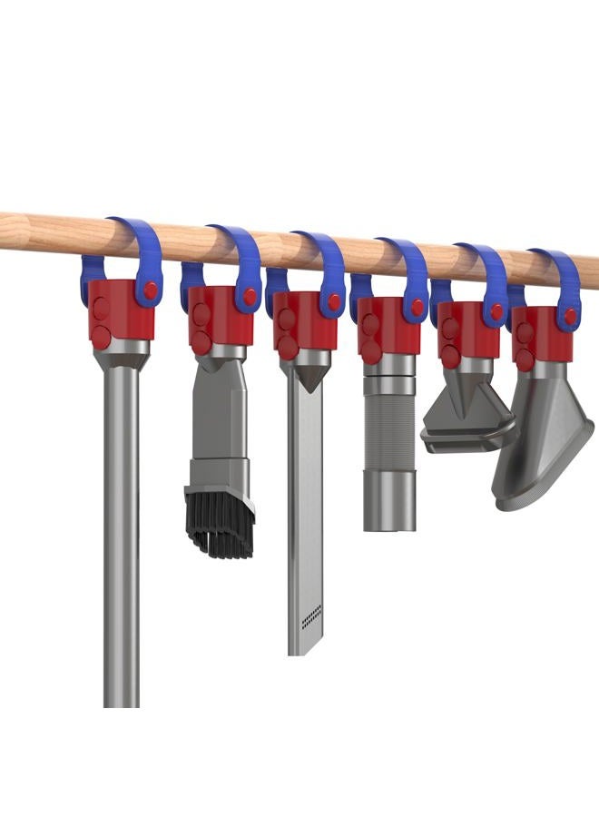 LUVCOSY 8PCs Accessory Hangers for Dyson Attachments V7, V8, V10, V11, V15 Vacuum Cordless Cleaners Accessories, Storage Tool Replacement Parts, Holders for Dyson Accessory, Movable (Accessories NOT Included) - Image 1