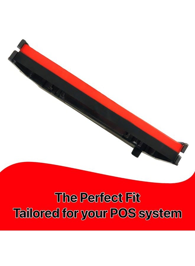 POKANIC ERC-30/34 / 38 Black and Red Ink Ribbon Cartridge Roller Replacement Receipt Kitchen Printer Compatible with Epson TM-200, TMU-220,TMU-230, Bixolon, SNBC SRP-275, SRP-270, BTP-M280 (6 Pack) - Image 4