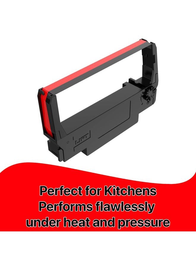 POKANIC ERC-30/34 / 38 Black and Red Ink Ribbon Cartridge Roller Replacement Receipt Kitchen Printer Compatible with Epson TM-200, TMU-220,TMU-230, Bixolon, SNBC SRP-275, SRP-270, BTP-M280 (6 Pack) - Image 5