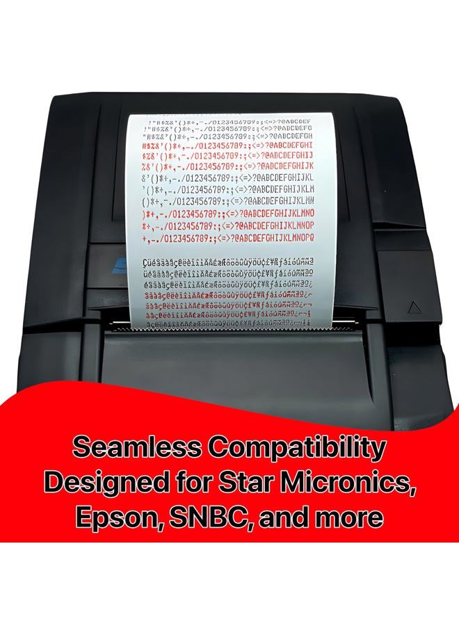 POKANIC ERC-30/34 / 38 Black and Red Ink Ribbon Cartridge Roller Replacement Receipt Kitchen Printer Compatible with Epson TM-200, TMU-220,TMU-230, Bixolon, SNBC SRP-275, SRP-270, BTP-M280 (6 Pack) - Image 3
