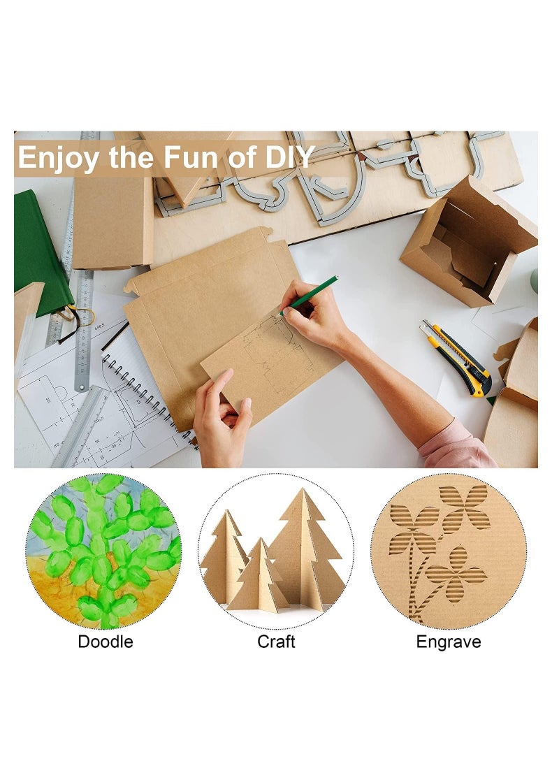 Premify - 20 Pack Cardboard Sheets, 9” x 6” Corrugated Sheets for Mailers Made with Kraft Paper, Flat Packaging Inserts for Shipping, Mailing, Arts & Crafts Etc - Image 1
