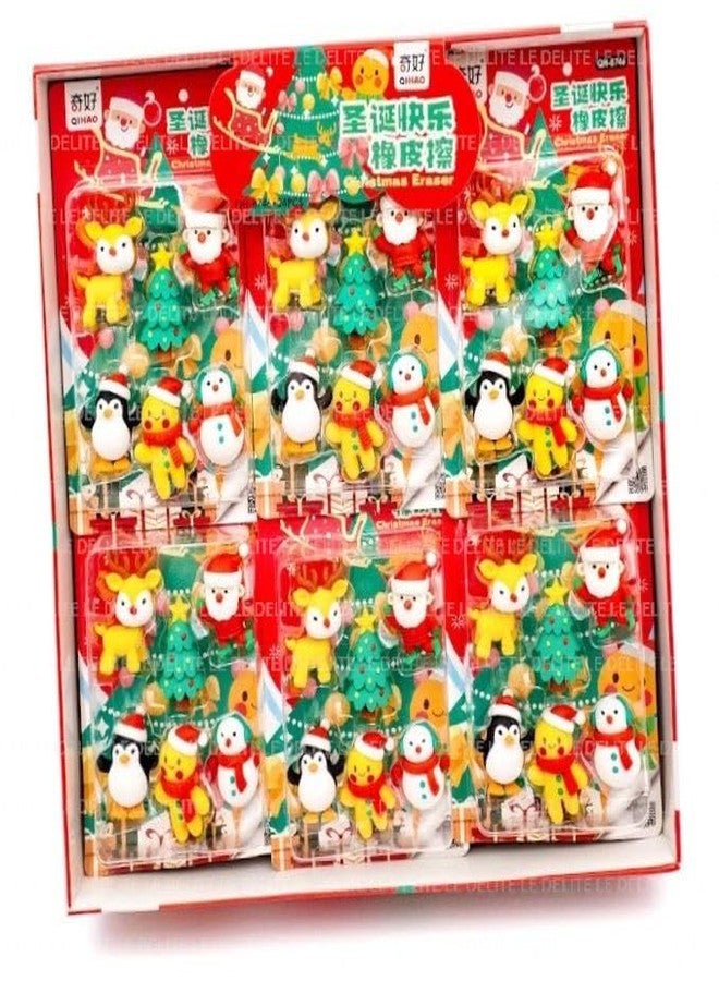 Le Delite Christmas theme Erasers for Christmas return gifts, cute school stationary,decorate xmas party for kids assecories tree & table(eraser) - Image 3