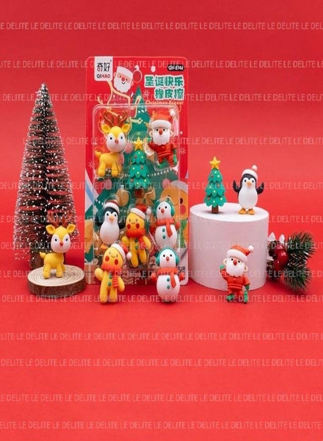 Le Delite Christmas theme Erasers for Christmas return gifts, cute school stationary,decorate xmas party for kids assecories tree & table(eraser) - Image 4