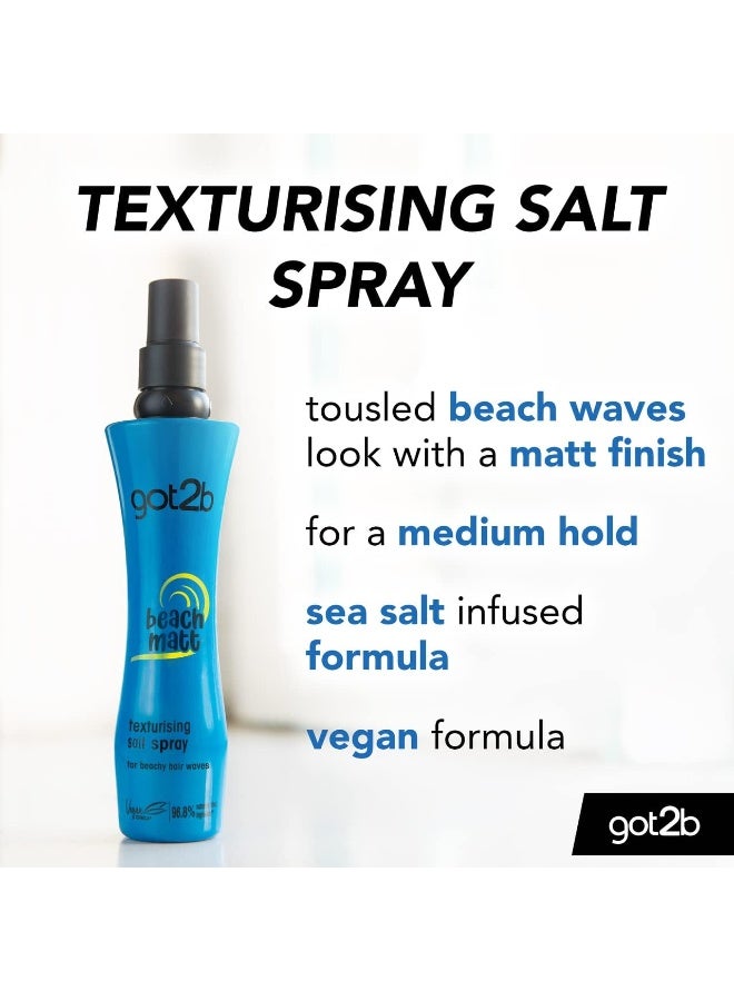 Got2b Beach Matt Salt Hair Spray, Creates Waves And Textures With A Matt Finish, 200 Ml - Image 2