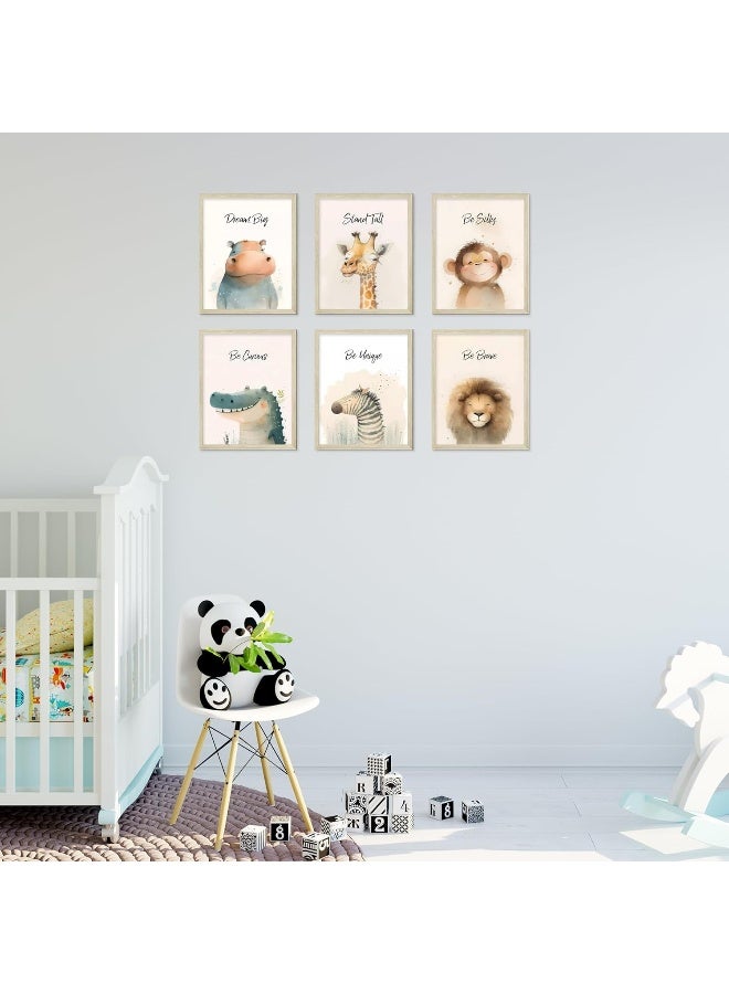 BigWig Prints Safari Nursery Decor - Unframed Set of 6 (8x10) Wall Art Prints for Boys' Nursery - Image 3