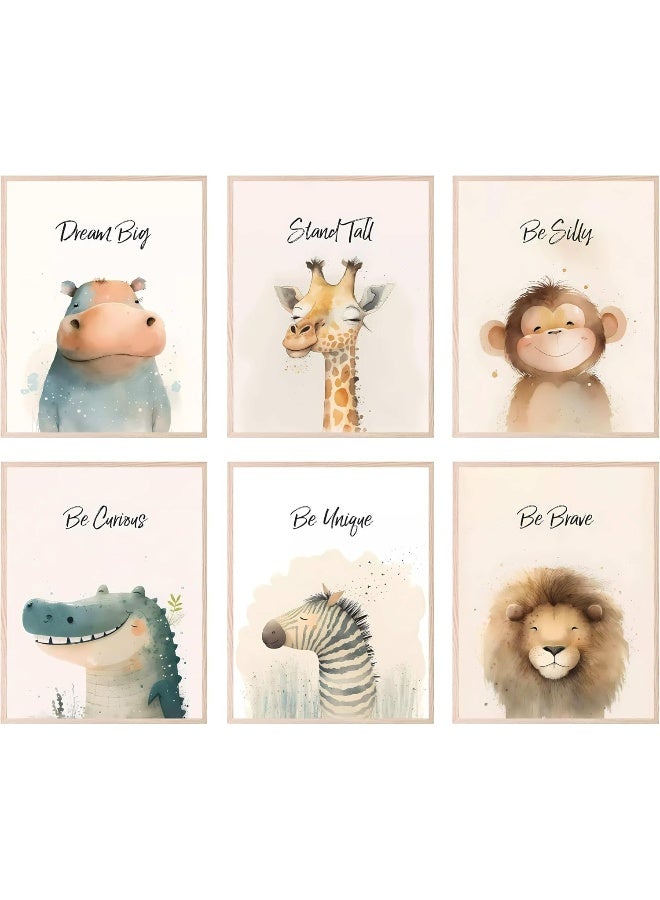 BigWig Prints Safari Nursery Decor - Unframed Set of 6 (8x10) Wall Art Prints for Boys' Nursery - Image 1