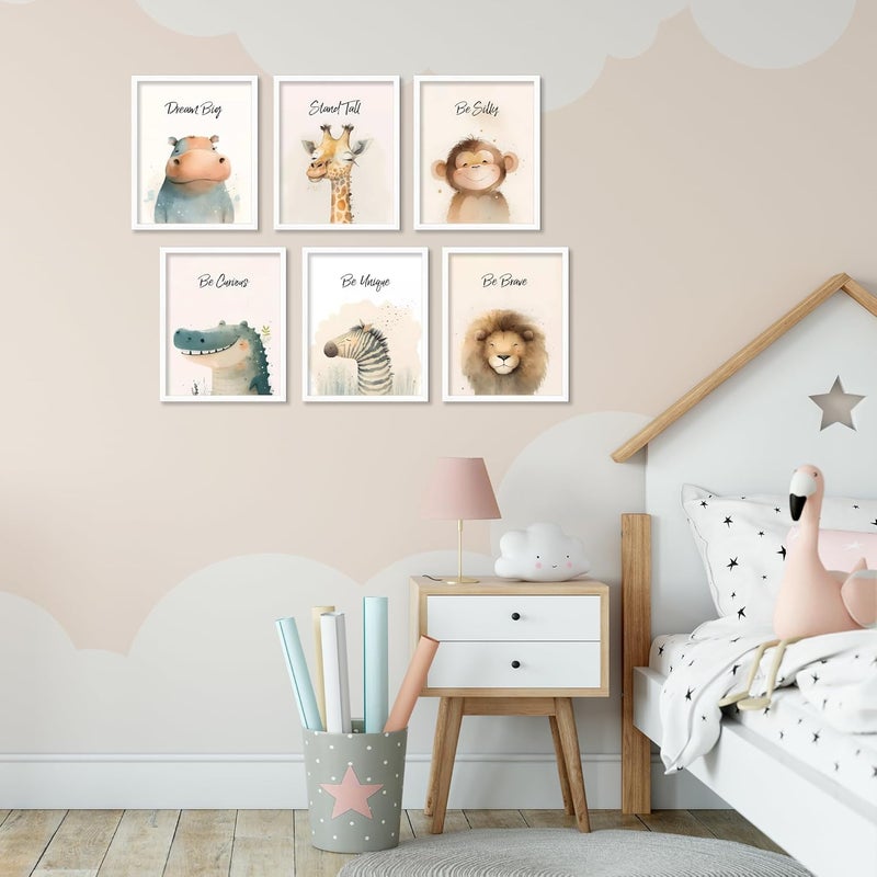 BigWig Prints Safari Nursery Decor - Unframed Set of 6 (8x10) Wall Art Prints for Boys' Nursery - Image 2